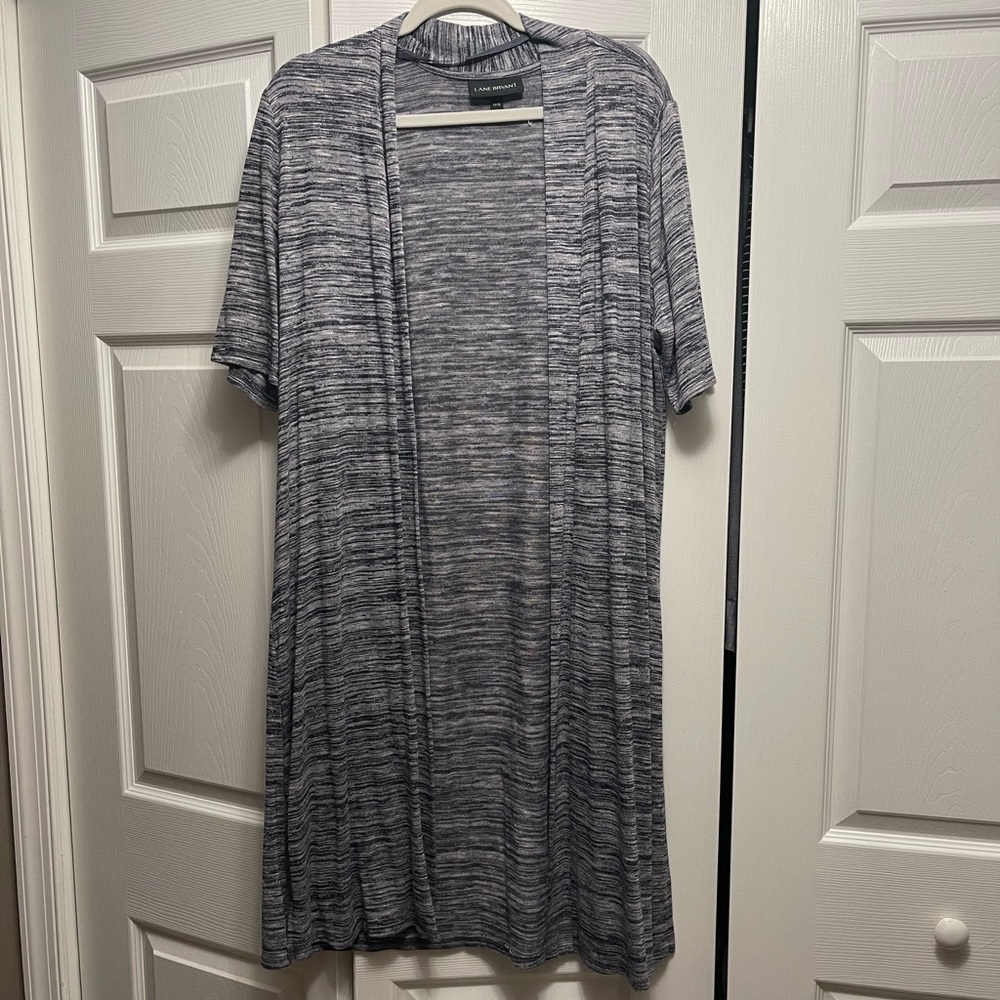 Lane Bryant 14/16 long cardigan duster short sleeve